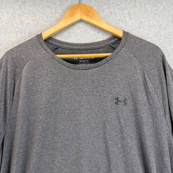 Under Armour Mens The Tech Tee Shirt T-Shirt Athletic Charcoal Gray Size XXL - Picture 3 of 12